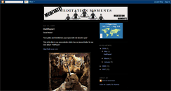 Desktop Screenshot of meditationmoments.blogspot.com