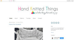 Desktop Screenshot of handknittedthings.blogspot.com