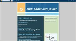 Desktop Screenshot of clubpadelsanjavier.blogspot.com