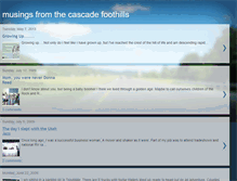Tablet Screenshot of musingsfromthecascadefoothills.blogspot.com
