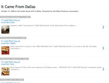 Tablet Screenshot of itcamefromdallas.blogspot.com