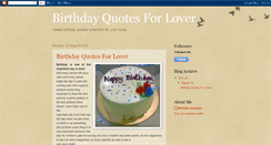 Desktop Screenshot of birthdayquotesforlover.blogspot.com