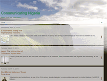 Tablet Screenshot of communicatingnigeria.blogspot.com