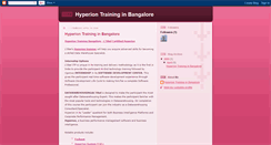 Desktop Screenshot of hyperion-training-bangalore.blogspot.com