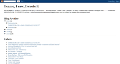 Desktop Screenshot of i-came-i-saw-i-wrote-it.blogspot.com