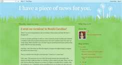 Desktop Screenshot of apieceofnews.blogspot.com