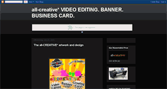 Desktop Screenshot of all-creative.blogspot.com