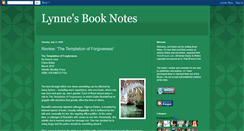 Desktop Screenshot of lynne-booknotes.blogspot.com