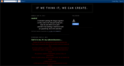 Desktop Screenshot of ifwethinkitwecancreate.blogspot.com