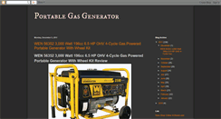 Desktop Screenshot of portablegasgenerators.blogspot.com