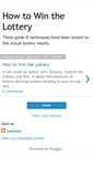 Mobile Screenshot of how-to-win-the-lottery-jzenman.blogspot.com