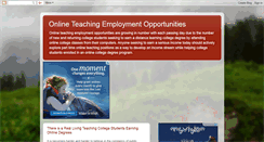 Desktop Screenshot of onlineteachingemploymentopportunities.blogspot.com