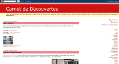 Desktop Screenshot of carnetdedecouvertes.blogspot.com