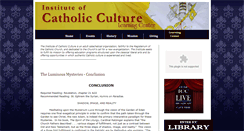 Desktop Screenshot of instituteofcatholicculture.blogspot.com