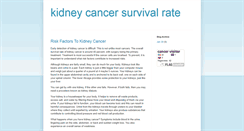 Desktop Screenshot of kidney-cancer-survival-rate.blogspot.com