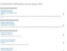 Tablet Screenshot of cleantechresearch-amreigold.blogspot.com