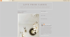 Desktop Screenshot of lovefromcarrie.blogspot.com