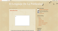 Desktop Screenshot of lenguajedelapublicidad.blogspot.com