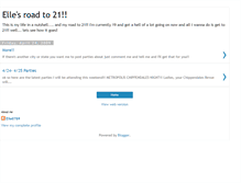 Tablet Screenshot of ellesroadto21.blogspot.com