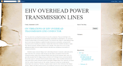 Desktop Screenshot of ehvoverheadpowertransmissionlines.blogspot.com