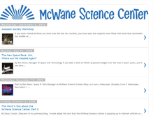 Tablet Screenshot of mcwanesciencecenter.blogspot.com