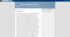 Desktop Screenshot of nuclearmedicineinfo.blogspot.com