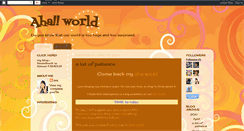 Desktop Screenshot of ahaworld.blogspot.com