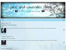Tablet Screenshot of laceandlavenderhints.blogspot.com