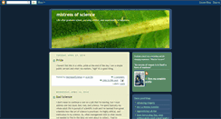 Desktop Screenshot of mistressofscience.blogspot.com