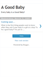 Mobile Screenshot of agoodbaby.blogspot.com