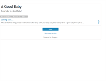 Tablet Screenshot of agoodbaby.blogspot.com