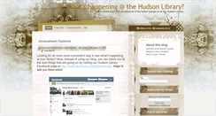 Desktop Screenshot of hudsonlibraryblog.blogspot.com