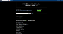 Desktop Screenshot of lyricsmancanegara.blogspot.com