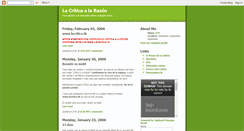 Desktop Screenshot of la-critica-a-la-razon.blogspot.com