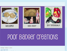 Tablet Screenshot of poorbadgercreations.blogspot.com