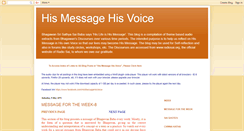 Desktop Screenshot of hismessagehisvoice.blogspot.com