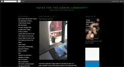 Desktop Screenshot of notesforthecomingcommunity.blogspot.com