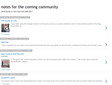 Tablet Screenshot of notesforthecomingcommunity.blogspot.com