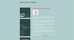 Desktop Screenshot of dejate-de-joder.blogspot.com