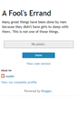 Mobile Screenshot of foolserrandtime.blogspot.com