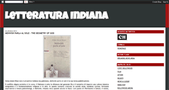 Desktop Screenshot of letteraturaindiana.blogspot.com