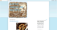 Desktop Screenshot of nativeamericanrecipes.blogspot.com