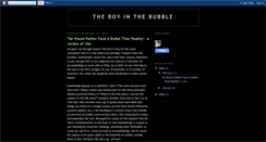 Desktop Screenshot of pat-theboyinthebubble.blogspot.com