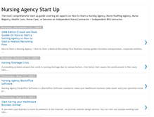 Tablet Screenshot of nursingagencystartup.blogspot.com