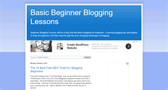 Desktop Screenshot of beginnerblogginglesson.blogspot.com