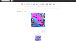 Desktop Screenshot of index-of-rapidshare-music-links.blogspot.com