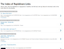 Tablet Screenshot of index-of-rapidshare-music-links.blogspot.com