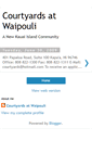 Mobile Screenshot of courtyardsatwaipouli.blogspot.com