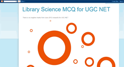 Desktop Screenshot of mcqlibraryscience.blogspot.com