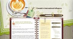 Desktop Screenshot of canadainternationalinfluence.blogspot.com